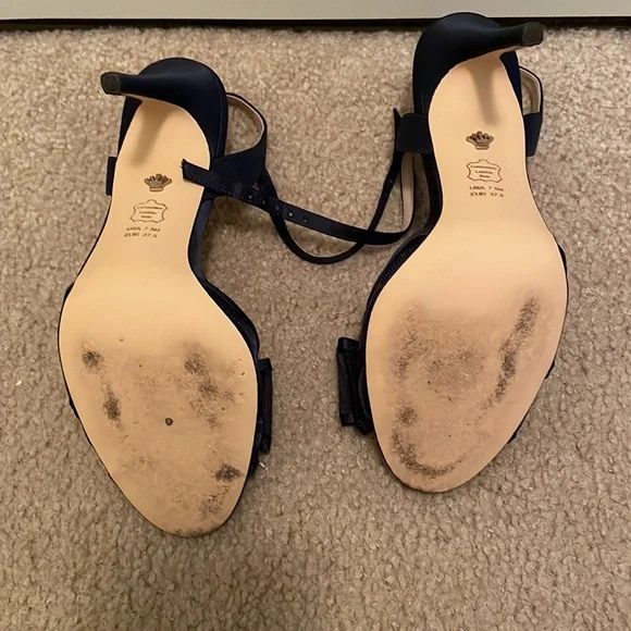 Nina navy blue sandals - Picture 4 of 6